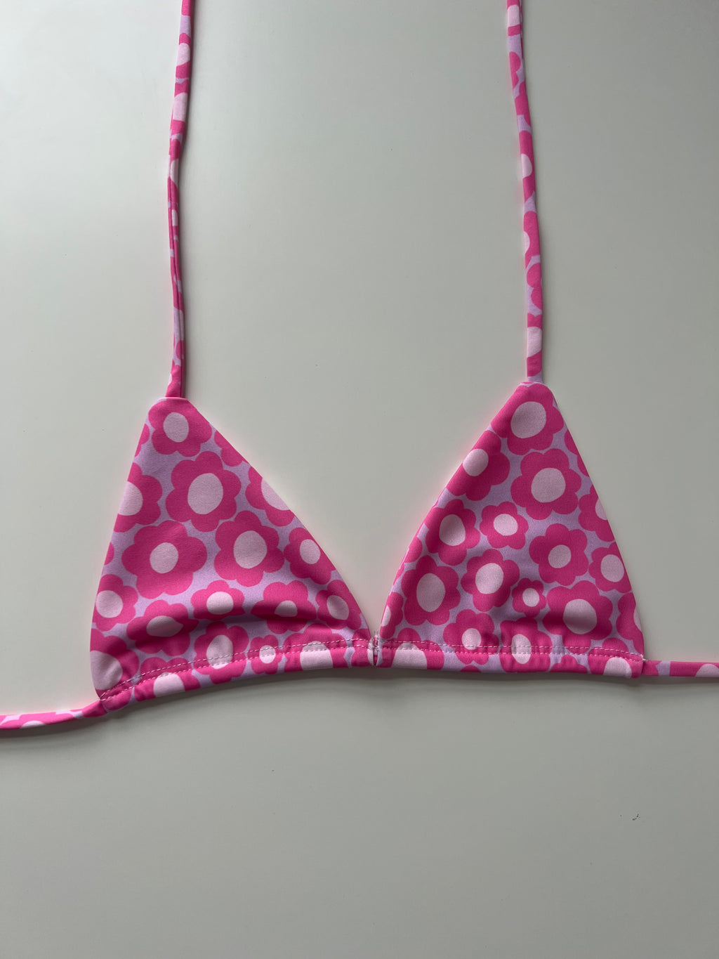 (39) - Size 4-6 - Flower Power Bikini Top