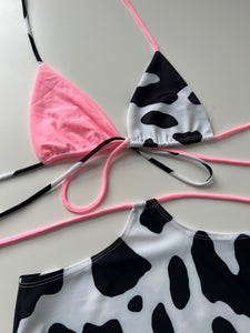 (12) Size 8 - Cow Print Set